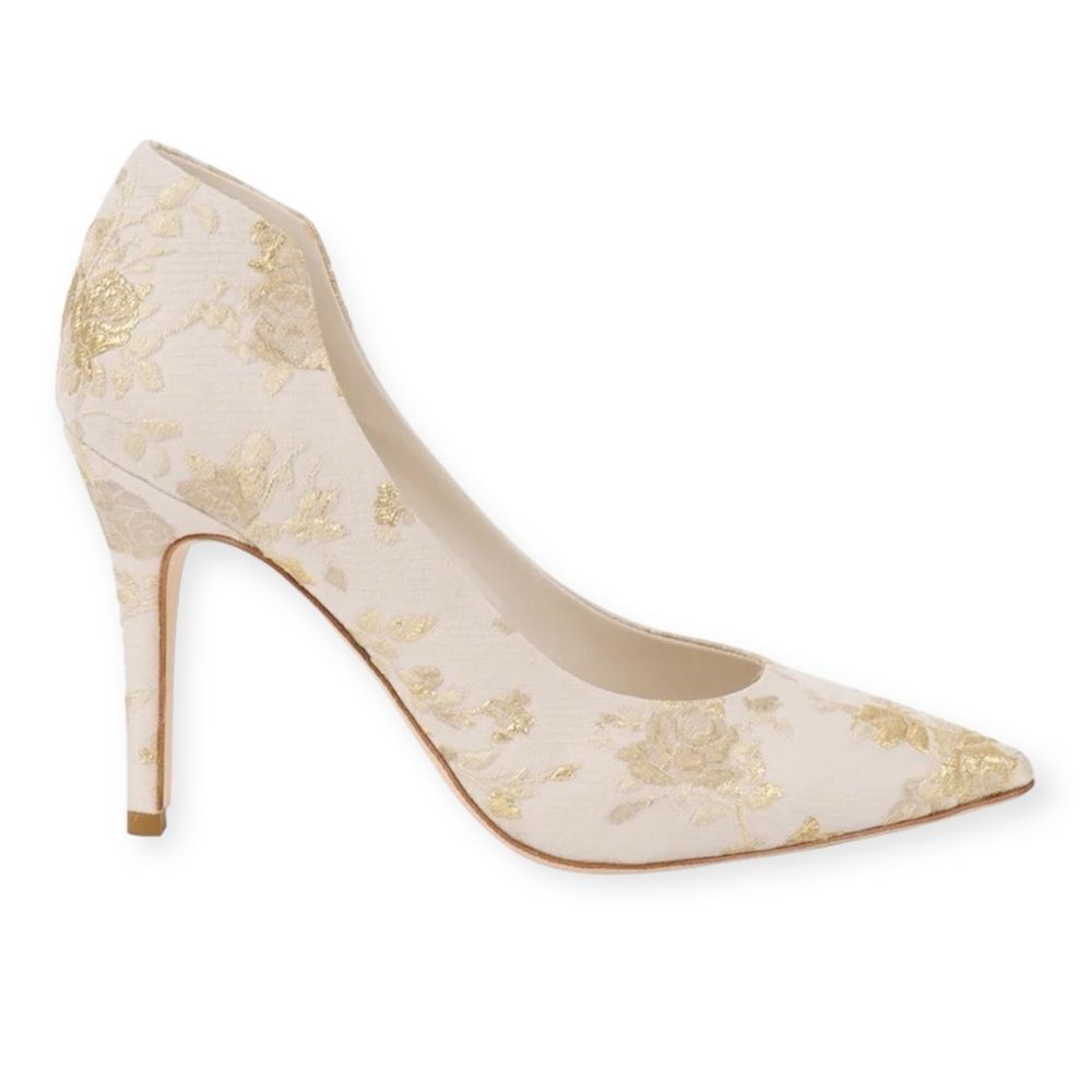 Something Bleu Bridal White Stiletto Heels